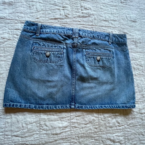 Y2K American Eagle Outfitters Blue Denim Mini Skirt - Picture 2 of 5